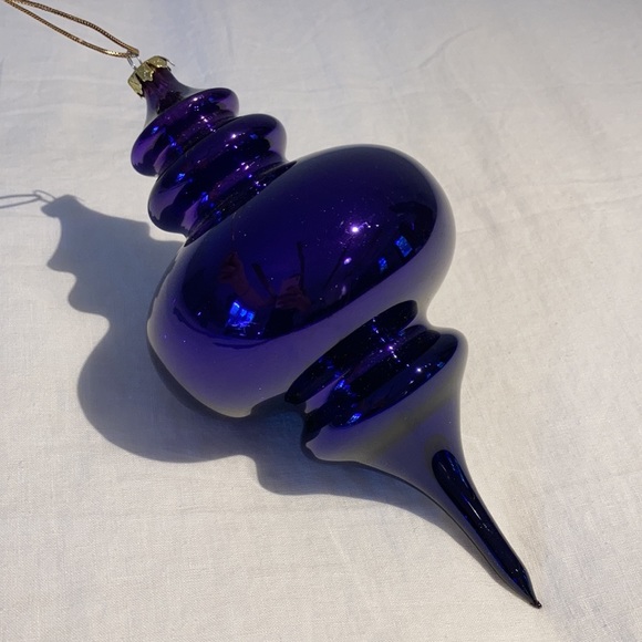 Large glass ornament purple 9,5” - Picture 2 of 9